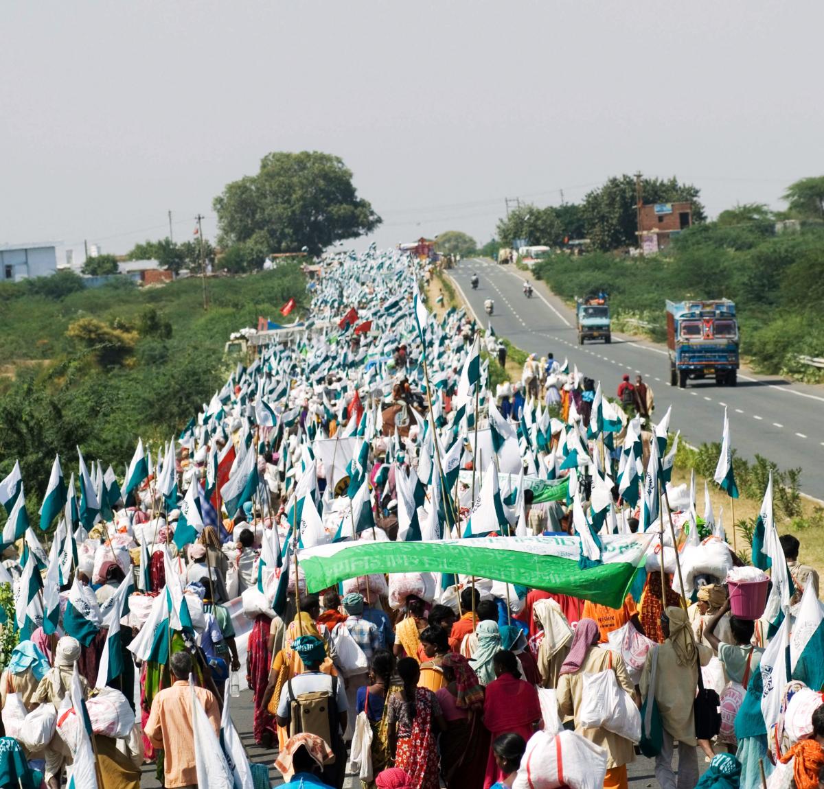 Foot march for land reforms. Source: Ekta Parishad
